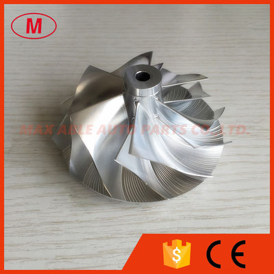 T04E 67.43/82.00mm 6+6 blades turbocharger milling/aluminum 2618/billet compressor wheel