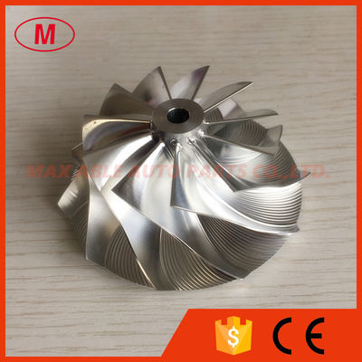 T04E 57.04/76.13mm 11+0 blades turbocharger milling/aluminum 2618/billet compressor wheel