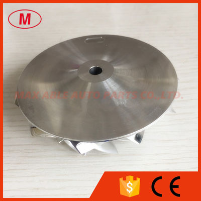T04E 57.04/76.13mm 11+0 blades turbocharger milling/aluminum 2618/billet compressor wheel
