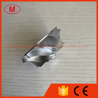 TD03 forward 37.50/48.00mm 11+0blades Point Milling Snake Curve,Twisted Blade Performance Turbo billet compressor wheel