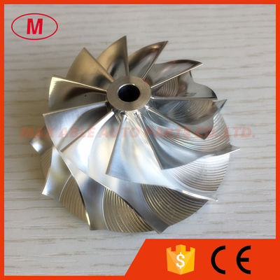 GT28 11+0 blades 48.30/63.00mm forward turbo milling/aluminum 2618/billet compressor wheel for racing