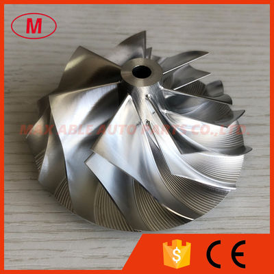 T04E 62.45/82.36mm 7+7 blades high performance turbocharger milling/aluminum 2618/billet compressor wheel For GTX3582