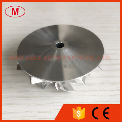 TF035 13T/TF035HL-13TK3-4.0 38.35/51.00mm 6+6 blades high performance aluminum 2618/milling/ Billet compressor wheel