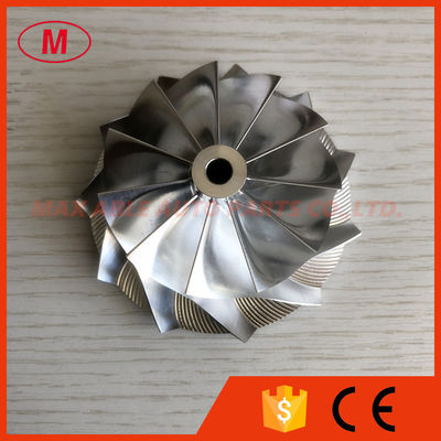 GTX3076 11+0 blades 58.00/76.13mm Bore:6.00 high performance turbo milling/aluminum 2618/billet compressor wheel