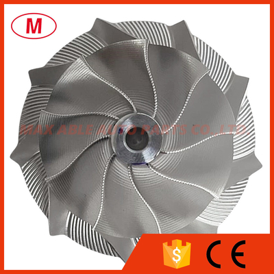 KP39 5443-123-2201 35.48/46.00mm 9+0 Blades Point Milling Snake Curve Performance Design Turbocharger Billet Compressor Wheel