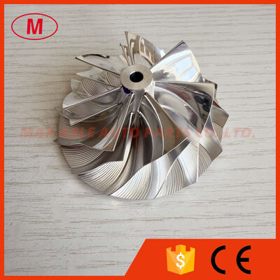 K04 53.00/68.00mm 7+7 blades reverse turbo milling/aluminum 2618 /billet compressor wheel