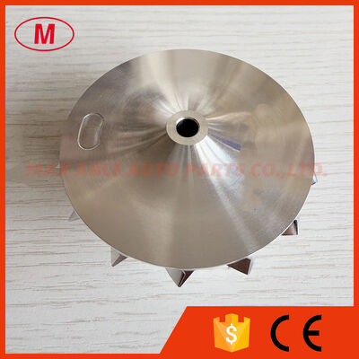 RHF5 reverse 46.50/60.00mm 7+7blades high performance turbocharger milling/aluminum 2618/billet compressor wheel