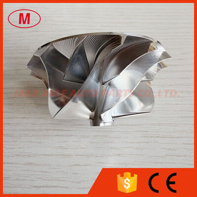 RHF5 reverse 46.50/60.00mm 7+7blades high performance turbocharger milling/aluminum 2618/billet compressor wheel