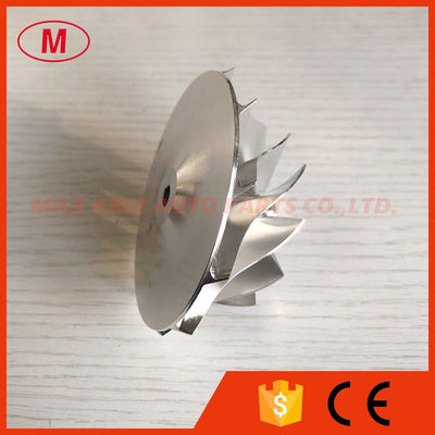 T04E 57.04/76.13mm 11+0 blades turbocharger milling/aluminum 2618/billet compressor wheel