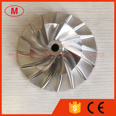 supercharger reverse 76.00/133.40mm 8+8 blades turbo milling/aluminum 2618/billet compressor wheel