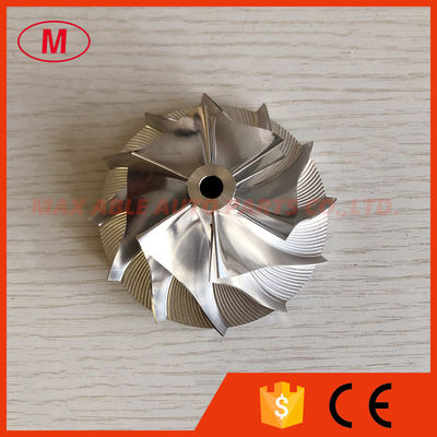 T04E 48.56/74.99mm 6+6 blades 442293-0009 performance milling/aluminum 2618/billet compressor wheel for 452003-0001