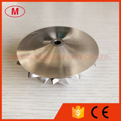 T04E 48.56/74.99mm 6+6 blades 442293-0009 performance milling/aluminum 2618/billet compressor wheel for 452003-0001