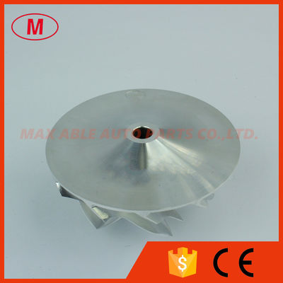 RHF55 F55-22B 6+6 blades 48.30/62.00mm turbo milling/aluminum 2618/billet compressor wheel for VU24/F55-22B/342727
