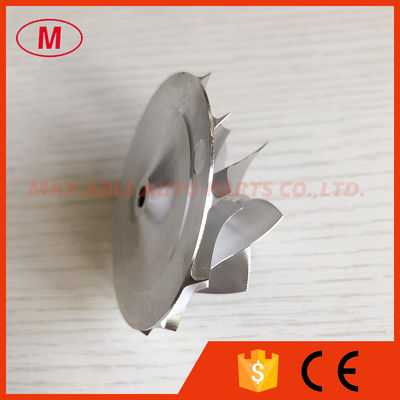 CT10V 17291-0L040 Upgrade 42.87/62.00mm 6+6 blades Point Milling, Air Curve, Performance Design billet compressor wheel