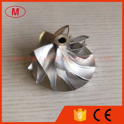 RHF55 46.50/60.00mm 6+6 blades LEP style high performance turbocharger milling/aluminum 2618/billet compressor wheel