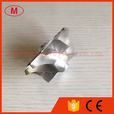 RHF55 46.50/60.00mm 6+6 blades LEP style high performance turbocharger milling/aluminum 2618/billet compressor wheel