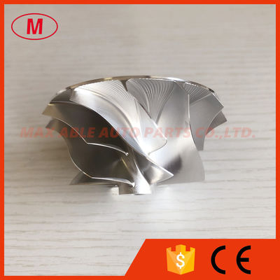 RHF55 46.50/60.00mm 6+6 blades LEP style high performance turbocharger milling/aluminum 2618/billet compressor wheel