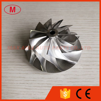 T04S 58.47/76.07mm 11+0 blades turbo milling/aluminum 2618/billet compressor wheel for Racing