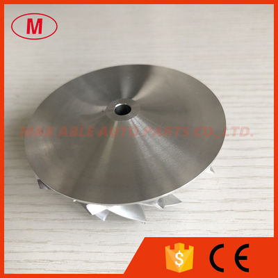 T04S 58.47/76.07mm 11+0 blades turbo milling/aluminum 2618/billet compressor wheel for Racing