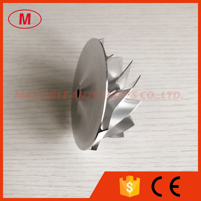 T04S 58.47/76.07mm 11+0 blades turbo milling/aluminum 2618/billet compressor wheel for Racing