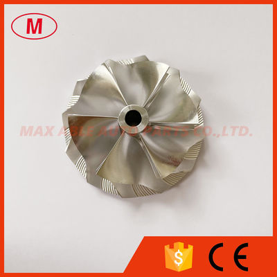 T3 51.00/65.50mm 6+6 blades Turbo Aluminum 2618/milling/billet compressor wheel