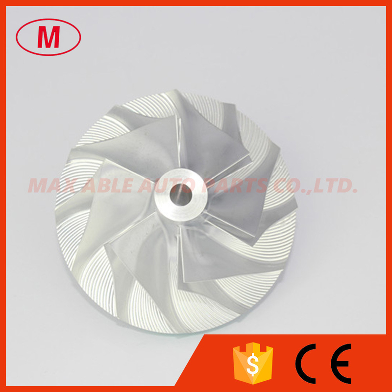 T04E 48.56/74.99mm 6+6 blades 442293-0009 turbo billet/milling/aluminum 2024 compressor wheel for 452003-0001