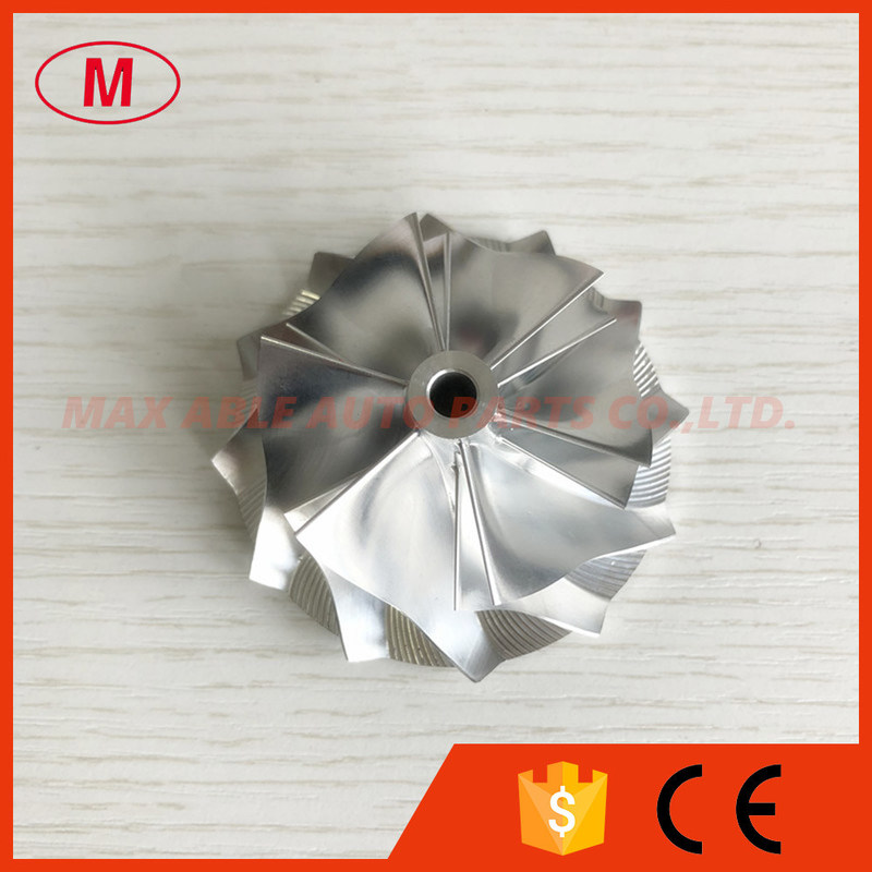 RHF5 44.90/58.00mm 6+6 blades high performance milling/aluminum 2618/billet compressor wheel for VF54