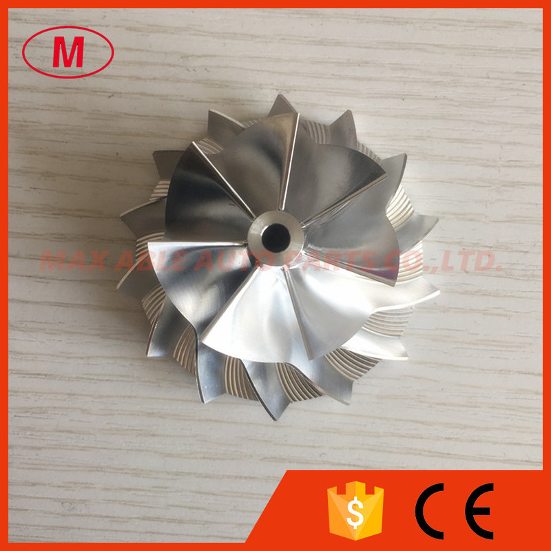TD04HL 44.00/62.00mm 7+7 blades performance Tapered tip angle:29.5 Turbo milling/aluminum 2618/billet compressor wheel