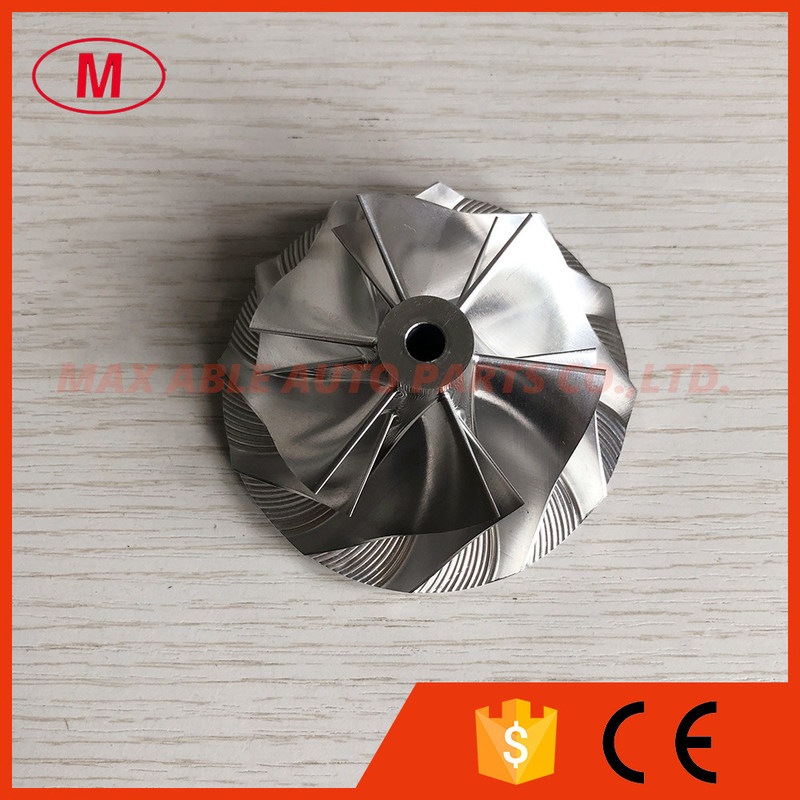 GT3037 reverse 6+6 blades 57.04/76.13mm bore:5.99mm turbo milling/Aluminum 2618/billet compressor wheel