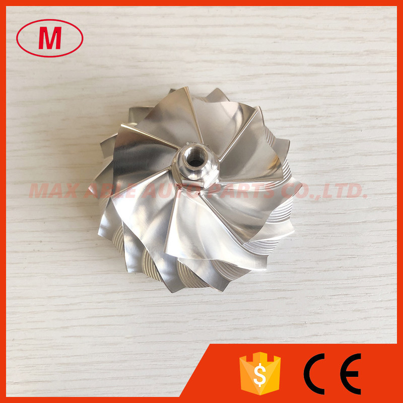 T04E 56.48/74.99mm 442476-0014 7+7 blades high performance turbo milling/aluminum 2618/Billet compressor wheel