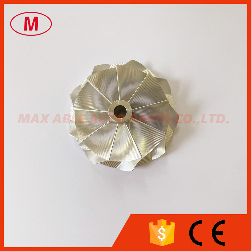 G25-550 reverse 48.35/60.00mm 9+0 Blades Point milling turbo aluminum 2618/Milling/billet compressor wheel