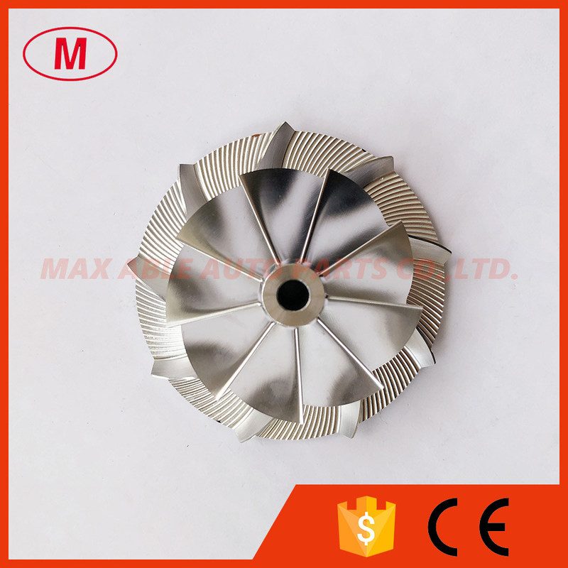 K16 reverse 45.79/67.00mm 9+0blades high performance turbo milling/aluminum 2618/billet compressor wheel