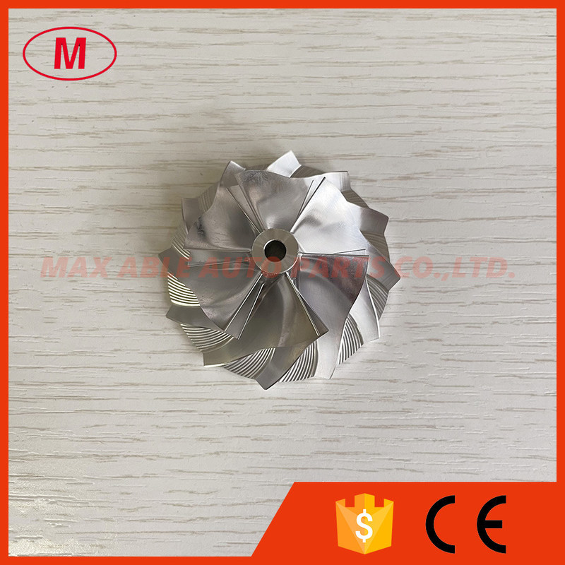 RHF3 reverse 38.00/52.00mm 6+6 blades high performance turbocharger milling/aluminum 2618/billet compressor wheel